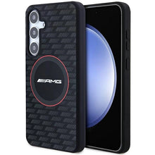 Заредете изображение във визуализатора на галерията – AMG Silicone Carbon Pattern MagSafe case for Samsung Galaxy S24+ - black

