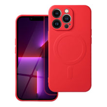 Заредете изображение във визуализатора на галерията – SILICONE MAG COVER case compatible with MagSafe for IPHONE 17 red
