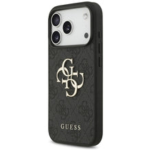 Заредете изображение във визуализатора на галерията – GUESS case for IPHONE 18 Pro / 17 Pro GUE005603 (4G PU Big Logo) black
