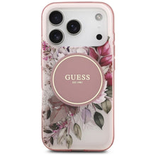 Заредете изображение във визуализатора на галерията – GUESS case for IPHONE 17 Pro Max compatible with MagSafe GUHMP17XHFWBDCEP (IML Flower &amp; Tonal Circle) pink
