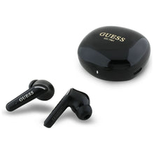 Заредете изображение във визуализатора на галерията – Wireless earphones TWS Guess Flat Classic Logo Electroplated black

