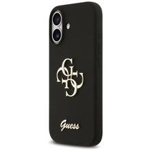 Заредете изображение във визуализатора на галерията – GUESS case for IPHONE 17 GUHCP17SSC4GSMK (Silicone W/ Big 4G Script) black
