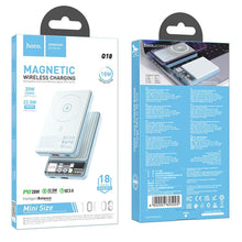 Заредете изображение във визуализатора на галерията – Power Bank HOCO with wireless charging support MagSafe - 10 000mAh PD 22,5W Q18 blue
