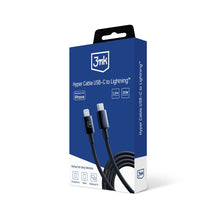 Заредете изображение във визуализатора на галерията – 3mk Hyper Cable USB-C / Lightning 20W 1.2m - black
