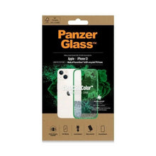 Заредете изображение във визуализатора на галерията – PanzerGlass ClearCase antibacterial case with Military Grade certificate for iPhone 13 / 14 / 15 - transparent green

