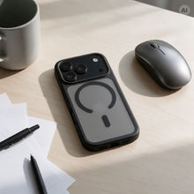 Заредете изображение във визуализатора на галерията – Case for iPhone 16 Forcell F-Protect Smoke Hybrid Premium Lite compatible with MagSafe black
