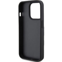 Заредете изображение във визуализатора на галерията – Karl Lagerfeld Saffiano Cardslots and Stand Monogram Ikonik Patch case for iPhone 15 Pro - black
