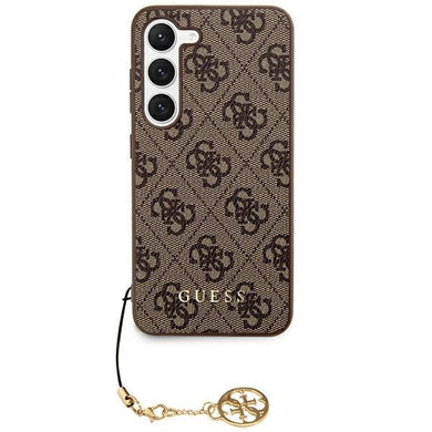 Оригинален гръб GUESS за SAMSUNG S24 GUHCS24SGF4GBR (4G Charm) кафяв