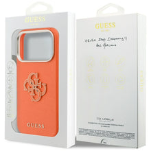 Заредете изображение във визуализатора на галерията – GUESS case for IPHONE 17 Pro Max GUHCP17X5PS4RGGO (PU FW Resin Logo) orange
