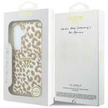Заредете изображение във визуализатора на галерията – GUESS case for SAMSUNG S26 GUHMS26SHLEGTGLW (Magnetic IML Leopard Print Triangle) brown
