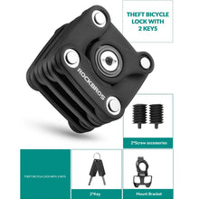 Заредете изображение във визуализатора на галерията – Rockbros WD795 foldable bicycle lock - black
