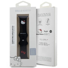 Заредете изображение във визуализатора на галерията – Hello Kitty Silicone Kitty Head Strap for Apple Watch 42/44/45/49mm - Black
