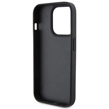 Заредете изображение във визуализатора на галерията – Karl Lagerfeld Leather Monogram Hot Stamp Metal Logo case for iPhone 15 Pro - black
