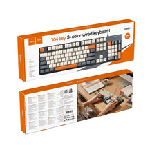 Заредете изображение във визуализатора на галерията – Wired keyboard QWERTY Hoco GM61 tri-color (white, grey, orange)
