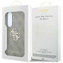 Заредете изображение във визуализатора на галерията – GUESS case for SAMSUNG S26 FE (Leather 4G Metal Logo) brown
