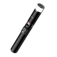Заредете изображение във визуализатора на галерията – Selfie stick tripod with remote control + LED light Hoco K34 black
