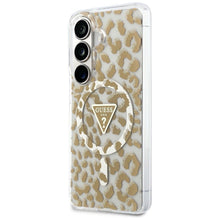 Заредете изображение във визуализатора на галерията – GUESS case for SAMSUNG S26 GUHMS26SHLEGTGLW (Magnetic IML Leopard Print Triangle) brown
