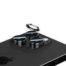 Заредете изображение във визуализатора на галерията – Benks Tempered glass Glass Warrior Lens Protector on camera for Iphone 15 Pro/15 Pro Max (lens 3 pieces) blue
