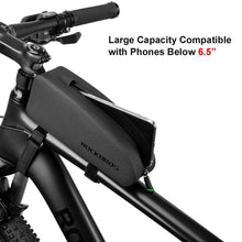 Заредете изображение във визуализатора на галерията – Rockbros AS-019-1 waterproof bicycle bag for frame - black
