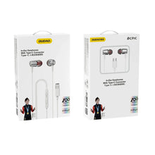 Заредете изображение във визуализатора на галерията – Dudao X1PROT in-ear wired USB-C headphones 1.2 m - white

