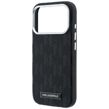 Заредете изображение във визуализатора на галерията – KARL LAGERFELD case for IPHONE 18 Pro/17 Pro compatible with MagSafe (Mono Resin Logo) black

