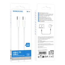 Заредете изображение във визуализатора на галерията – Borofone Cable BX104 Primo - Type C to Type C - 60W 3A 1 metre white
