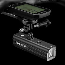 Заредете изображение във визуализатора на галерията – Rockbros RHL1550 front bicycle light 5000mAh 1500lm IPX6 - black
