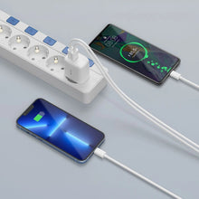 Заредете изображение във визуализатора на галерията – Tech-Protect C20W USB-C PD 20W / USB-A QC 3.0 network charger - white
