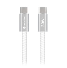 Заредете изображение във визуализатора на галерията – Cable USB C to USB C Forcell F-Energy QC4.0 PD 3A 60W Cafule Color 1,2 m ACYH23 white
