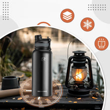 Заредете изображение във визуализатора на галерията – Rockbros 35210029002 bicycle thermal bottle for drinks 620 ml - black
