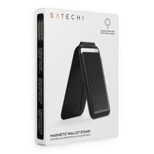 Заредете изображение във визуализатора на галерията – Leather wallet with stand, compatible with MagSafe Satechi Vegan Leather Wallet Stand black
