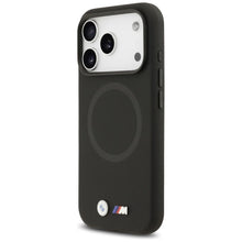 Заредете изображение във визуализатора на галерията – BMW case for IPHONE 17 Pro compatible with MagSafe BMHMP17L25PFWSMK (PU FW Metal Logo) black
