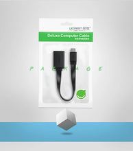 Заредете изображение във визуализатора на галерията – Ugreen US133 10396 micro USB (male) / USB-A (female) OTG cable flat 0.15m - black
