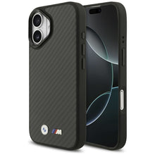 Заредете изображение във визуализатора на галерията – BMW case for IPHONE 17 compatible with MagSafe BMHMP17S24CFMMK (Kevlar Matt) black
