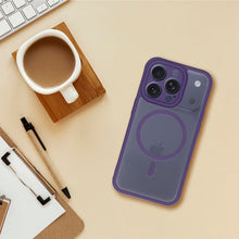 Заредете изображение във визуализатора на галерията – FULL MATTE MAG COVER case compatible with MagSafe for IPHONE 15 purple

