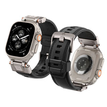 Заредете изображение във визуализатора на галерията – Spigen Durapro Armor PU Strap for Apple Watch 4/5/6/7/8/9/SE/Ultra 1/2 (42 / 44 / 45 / 49 mm) - Black
