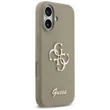Заредете изображение във визуализатора на галерията – GUESS case for IPHONE 17 GUHCP17SSC4GSMW (Silicone W/ Big 4G Script) brown
