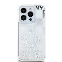 Заредете изображение във визуализатора на галерията – DKNY case for IPHONE 15 Pro DKHCP15LLCPEPT (DKNY HC Liquid Glitters W/Checkered Pattern) white
