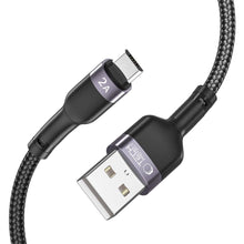 Заредете изображение във визуализатора на галерията – Tech-Protect UltraBoost 2 micro USB / USB-A cable 2.4A 0.25m - black
