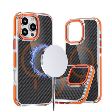 FIBER Case comapitble with MagSafe for IPHONE 16E orange