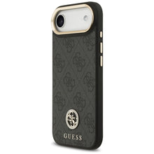 Заредете изображение във визуализатора на галерията – GUESS case for IPHONE 17 Air compatible with MagSafe GUHMP17MP4GRMDEK (PU W/ 4G Strass Logo) black
