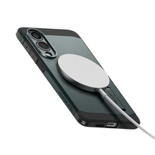 Заредете изображение във визуализатора на галерията – SPIGEN case TOUGH ARMOR compatible with MagSafe for SAMSUNG S25 Edge abyss green
