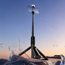 Заредете изображение във визуализатора на галерията – Selfie stick tripod with remote control + LED light Hoco K34 black
