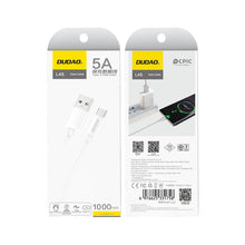 Заредете изображение във визуализатора на галерията – Dudao L4ST USB-A / USB-C cable 5A 1m - white

