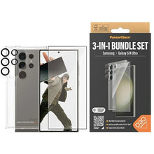 Заредете изображение във визуализатора на галерията – PanzerGlass Bundle 3in1 Transparent Case + Film + Camera Protector for Samsung Galaxy S24 Ultra
