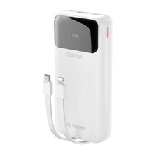 Заредете изображение във визуализатора на галерията – Dudao K15Pro Powerbank 20000mAh 22.5W PD USB-C / USB-A / built-in Lightning and USB-C cables - white
