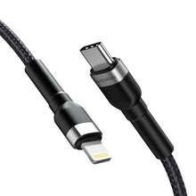 Заредете изображение във визуализатора на галерията – Wozinsky WNBCL1 Lightning / USB-C PD 30W cable 1 m - black
