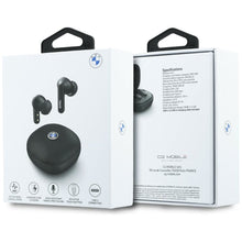 Заредете изображение във визуализатора на галерията – Wireless earphone ENC BMW TWS Leather Metal Logo BMW001137 black
