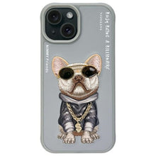 Заредете изображение във визуализатора на галерията – NIMMY case GLASSES COOL DOG for IPHONE 15 gray
