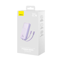 Заредете изображение във визуализатора на галерията – Baseus Comet Series powerbank with display 10000mAh 22.5W - purple + USB-A / USB-C cable
